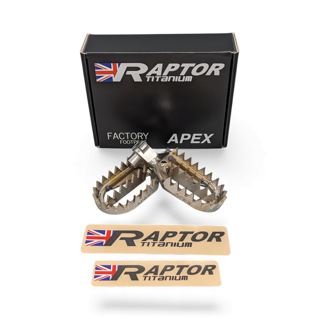 Raptor Titanium MX Fußrasten – Yamaha YZ/WR 125/250/250F/450F (1999–2022) Raptor Titanium MX Fußrasten – Yamaha YZ/WR 125/250/250F/450F (1999–2022) Raptor Titanium ZAP-Technix-Shop