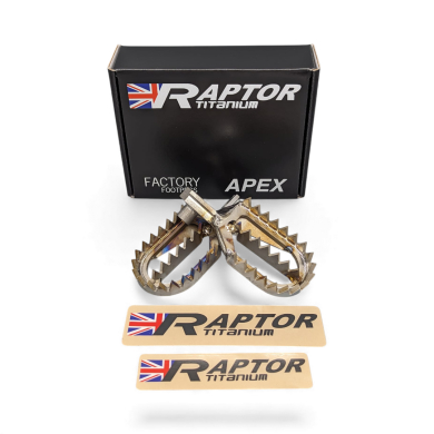 Raptor Titanium RX010 Fußrasten Suzuki RM-Z 250 / 450 2010– | Titan 57 mm | Apex MX Footpegs Raptor Titanium RX010 Fußrasten Suzuki RM-Z 250 / 450 2010– | Titan 57 mm | Apex MX Footpegs Raptor Titanium ZAP-Technix-Shop