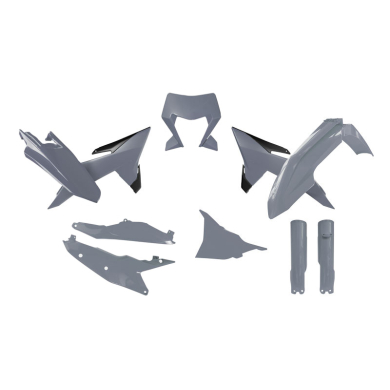 Rtech Plastik Komplett Kit für KTM EXC 26- Grau 7-teilig Rtech Plastik Komplett Kit für KTM EXC 26- Grau 7-teilig Zulauf ZAP-Technix-Shop