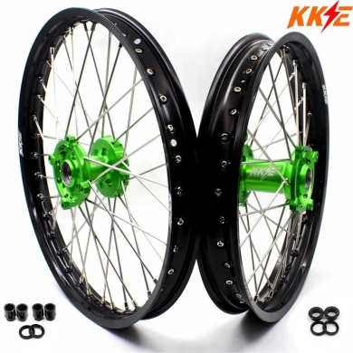KKE Radsatz für Kawasaki KX 450 19-, 250 21- 21×1.60/19×2.15 Grün Kawasaki Räder ZAP-Technix-Shop