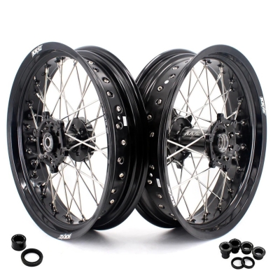 KKE Supermoto Radsatz für KTM/HSQ/GG 21- 17×3.5/17×5.0 Schwarz KTM Räder ZAP-Technix-Shop
