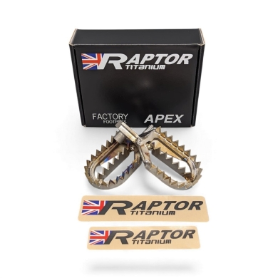 Raptor Titanium RX010 Fußrasten Suzuki RM-Z 250 / 450 2010– | Titan 57 mm | Apex MX Footpegs Raptor Titanium RX010 Fußrasten Suzuki RM-Z 250 / 450 2010– | Titan 57 mm | Apex MX Footpegs Raptor Titanium ZAP-Technix-Shop