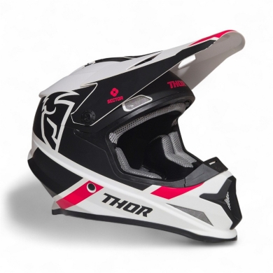 THOR Sector Split MX-Helm – Matte White/Black – Einzelstück Deko – Größe M (57–58 cm) Abverkauf / Restposten ZAP-Technix-Shop