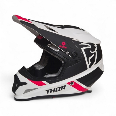 THOR Sector Split MX-Helm – Matte White/Black – Einzelstück Deko – Größe M (57–58 cm) Abverkauf / Restposten ZAP-Technix-Shop