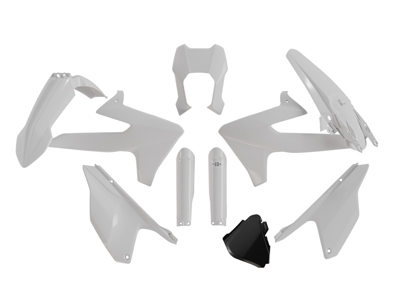 Rtech Komplett Kit für Triumph TF 250-E/450-E 25- Weiß 7-teilig Rtech Komplett Kit für Triumph TF 250-E/450-E 25- Weiß 7-teilig Zulauf ZAP-Technix-Shop