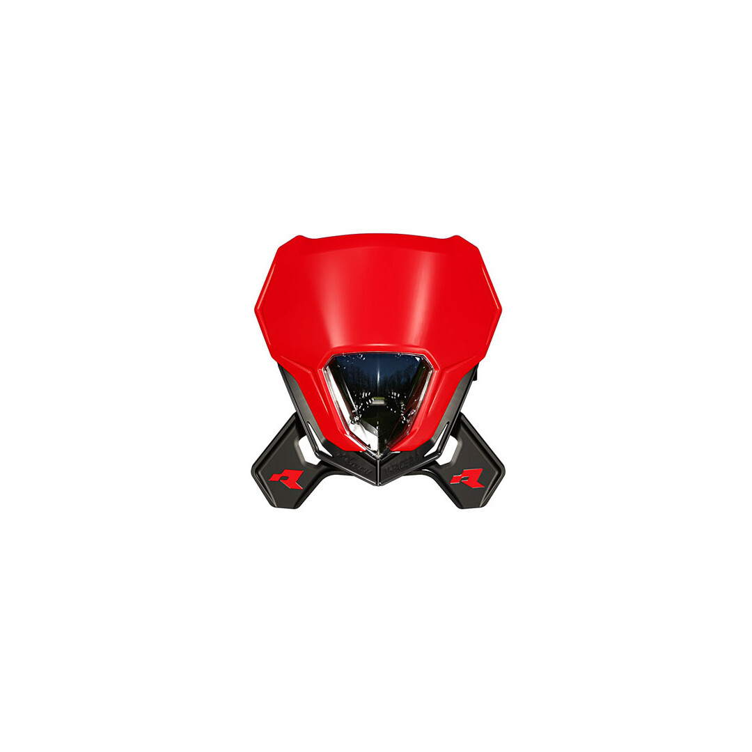 Rtech V-Face 2.0 Lampenmaske mit LED-Scheinwerfer, universal, Rot/Schwarz Rtech V-Face 2.0 Lampenmaske mit LED-Scheinwerfer, universal, Rot/Schwarz Lampenmasken ZAP-Technix-Shop