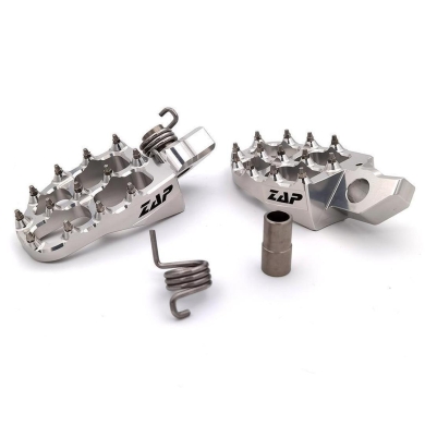 ZAP E-Peg Fußraste für KTM SX/F 16-22, EXC 17-23, Husqvarna TC/FC 16-22, TE/FE 17-23, GasGas MC/EC 2021- Silber Husqvarna Fußrasten ZAP-Technix-Shop