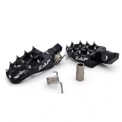 ZAP E-Peg Fußraste für KTM SX/F 16-22, EXC 17-23, Husqvarna TC/FC 16-22, TE/FE 17-23, GasGas MC/EC 2021- Schwarz Husqvarna Fußrasten ZAP-Technix-Shop